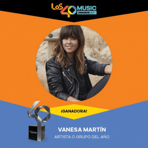 Vanesa Martin ganadora de Los 40 Music Awards
